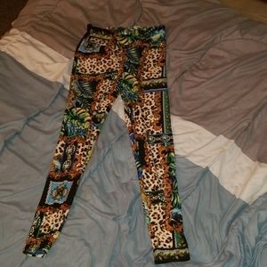 Leggings M, jungle themed